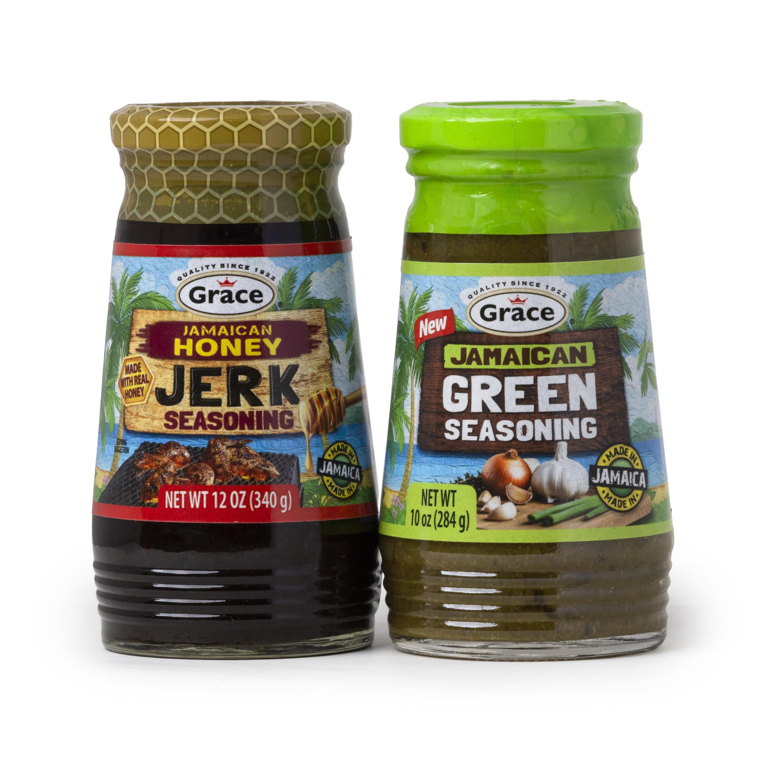 Grace bottle front packaging showing twin pack and Jamaican-inspired branding, easy pantry staple