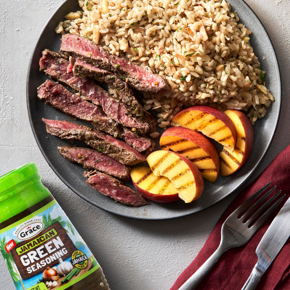 Grace open jar showing seasoning texture and herbs, demonstrates fresh herb-like consistency