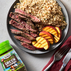 Grace open jar showing seasoning texture and herbs, demonstrates fresh herb-like consistency