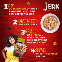 Grilled chicken brushed with Grace honey jerk seasoning for caramelized finish