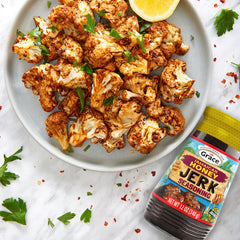 Close-up of Grace jerk paste texture highlighting spices and marinade cling