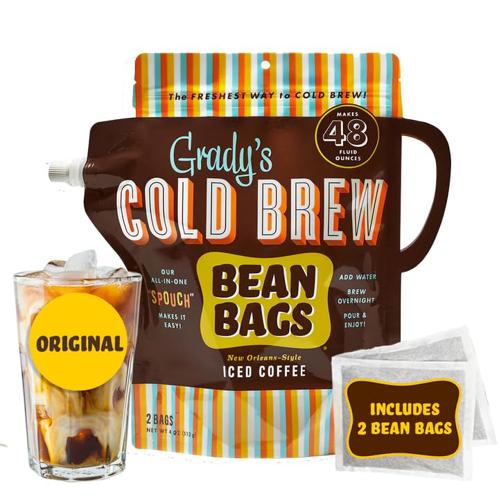 Grady's Cold Brew front packaging showing New Orleans style chicory blend and convenience