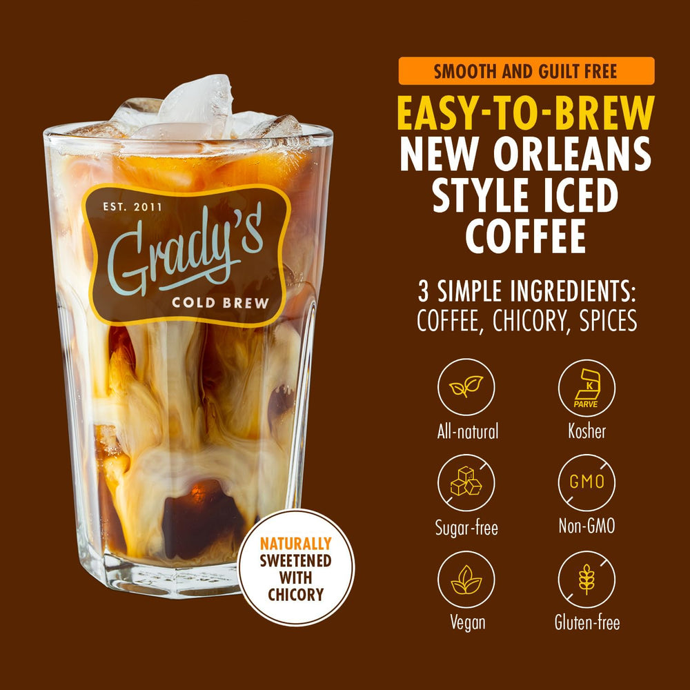 Grady's Cold Brew pitcher in fridge steeping concentrate for hands-off cold brew