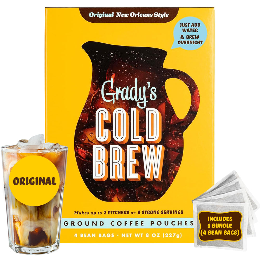 Grady's front packaging showing box and branding, highlights convenience