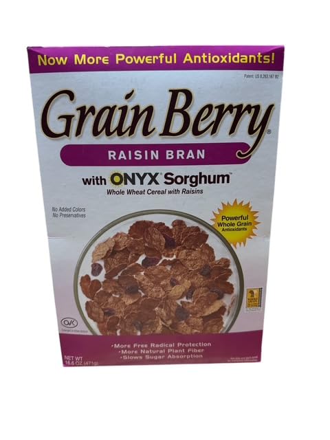 Grain Berry front box showing branding and 16.6 oz size, highlights whole-grain benefit