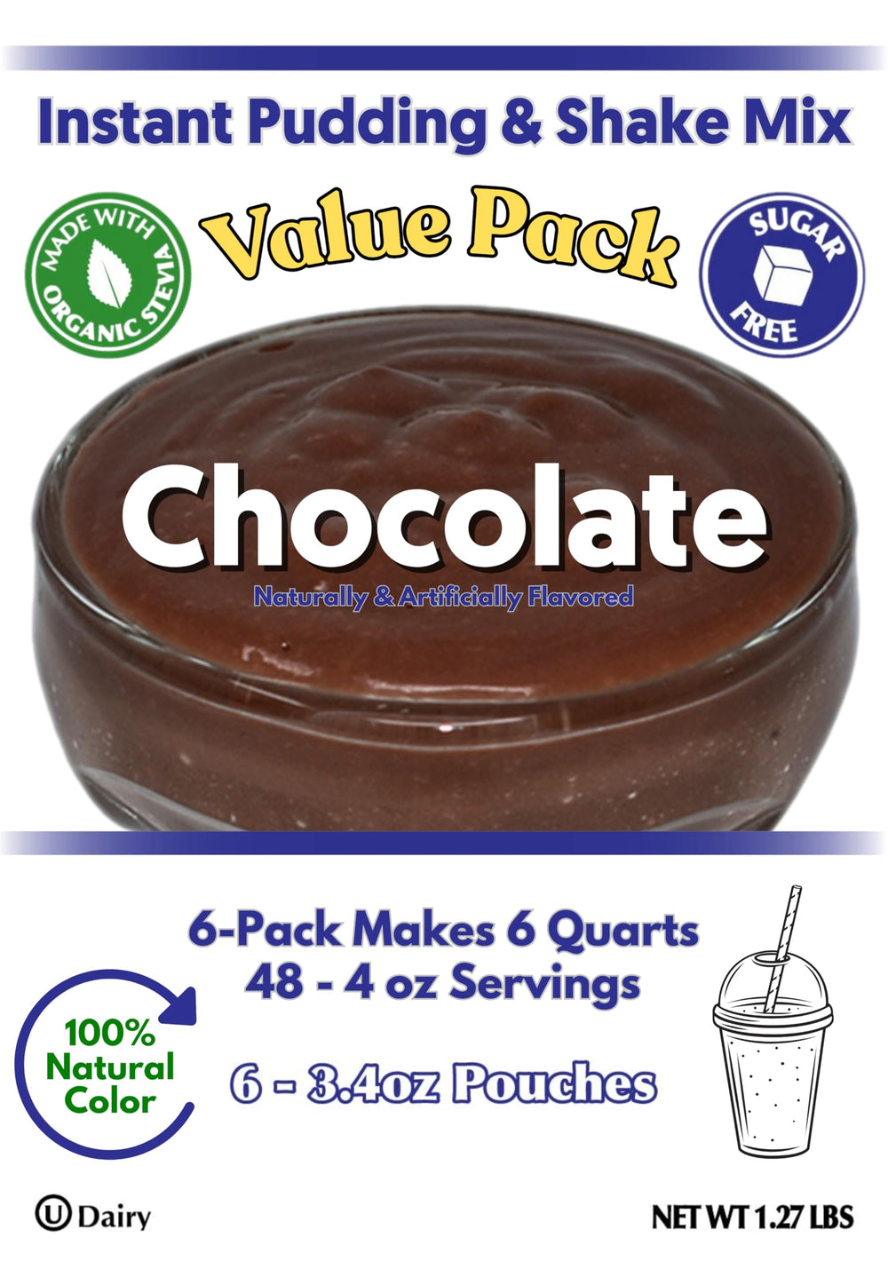 GramZero prepared chocolate pudding in a bowl, creamy low‑carb dessert