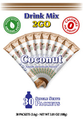 GramZero coconut stick close-up revealing powder texture and single-serve portion benefit