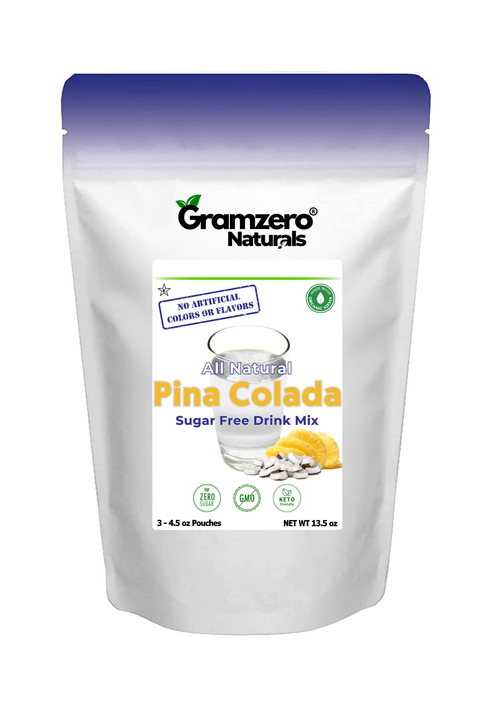 GramZero front packaging showing product branding and flavor benefits