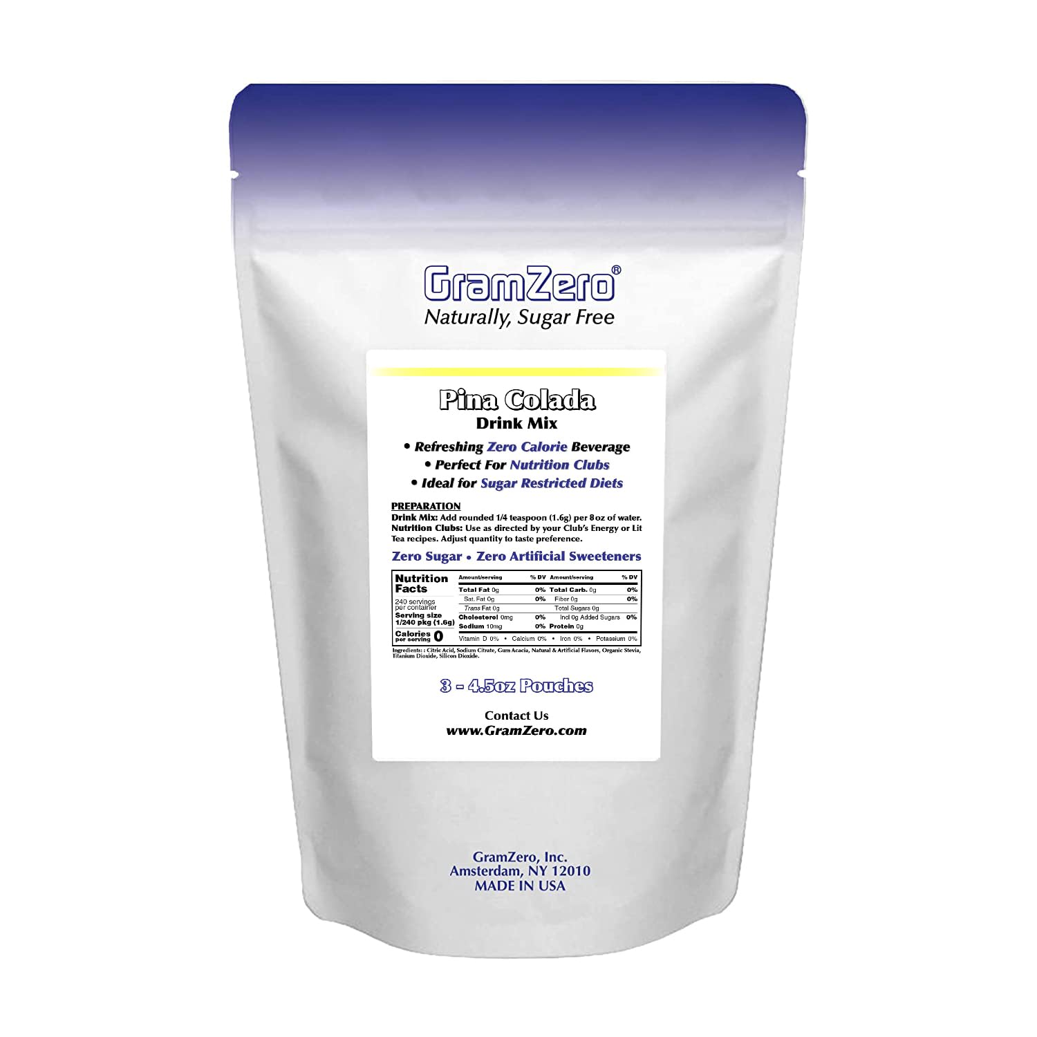 GramZero scoop with 1/4 teaspoon measured, shows serving size and easy portion control