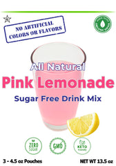 GramZero pink lemonade in a glass showing vibrant color and refreshment