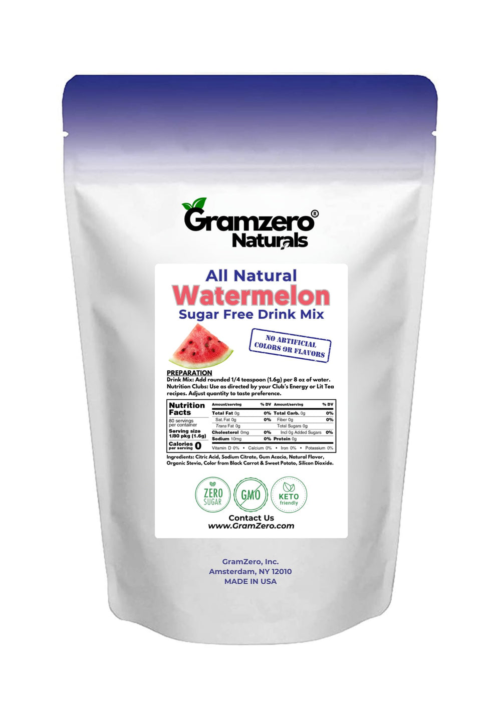 GramZero container beside a water bottle for portion and size comparison