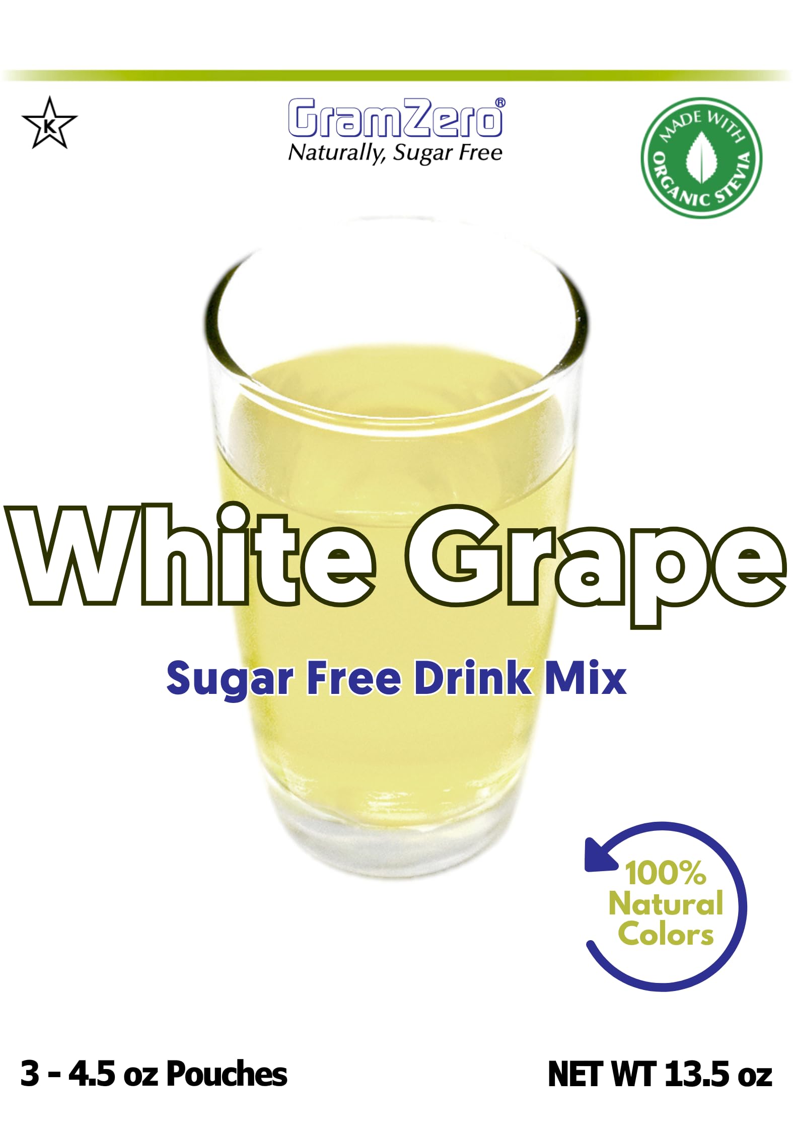 GramZero mixed drink in glass showing clear white grape flavor refreshment