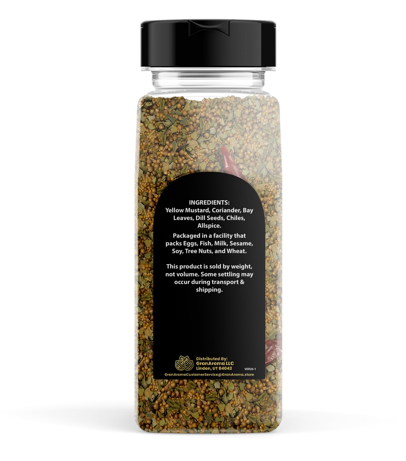 GranAroma shaker top and lid detail for easy sprinkling and measured pours