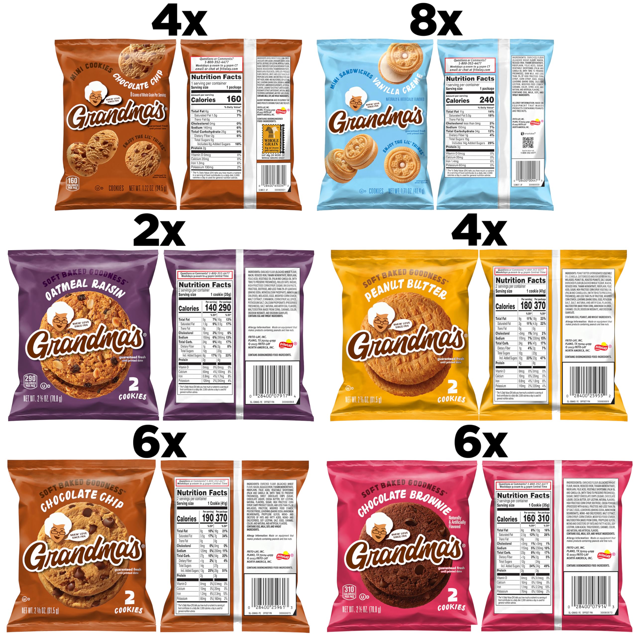 Grandma's assorted cookies spread illustrating flavor variety and choices