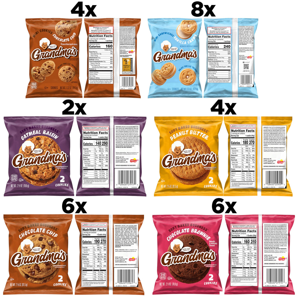 Grandma's assorted cookies spread illustrating flavor variety and choices