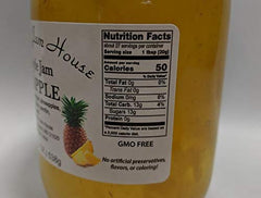 Grandma's Jam House close-up of pineapple jam texture showing fruit pieces and spreadability