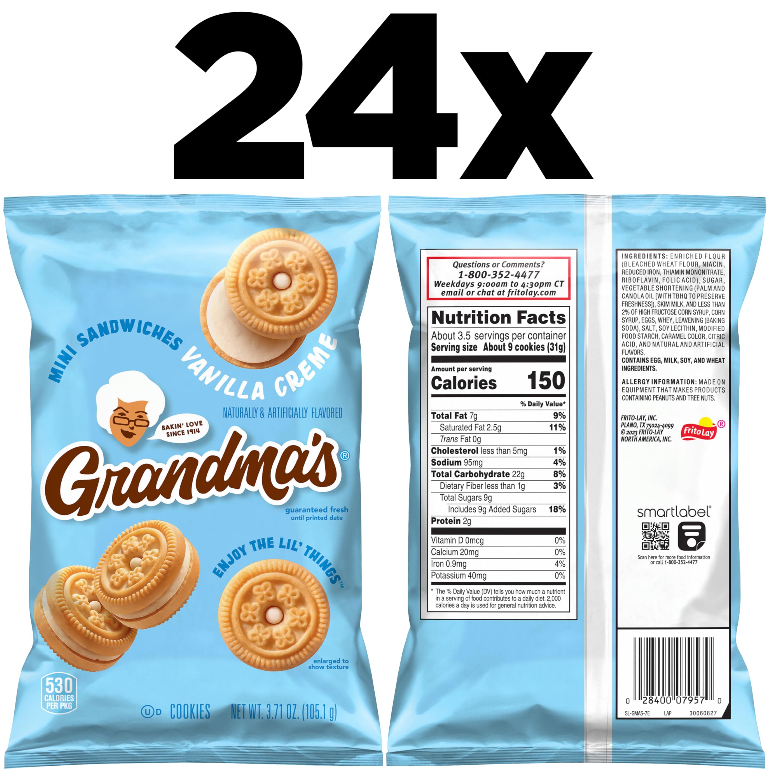 Close-up of Grandma's sealed 3.71 oz bag showing texture and freshness preserved