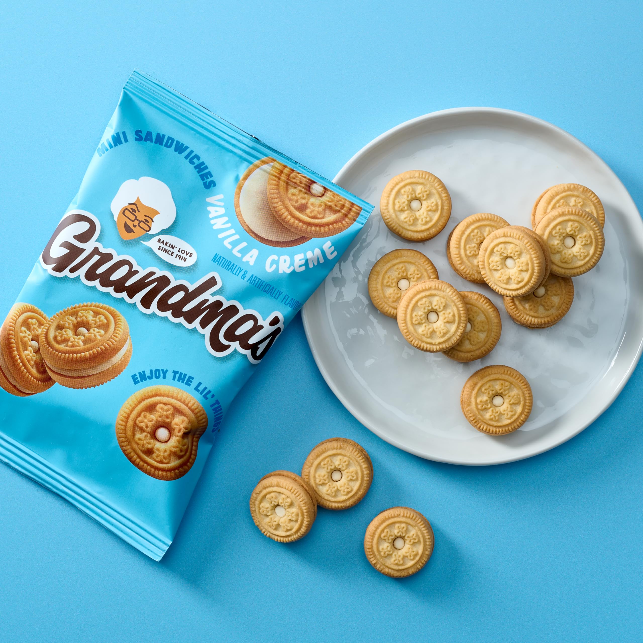 Serving platter of Grandma's mini cookies arranged for parties and gatherings
