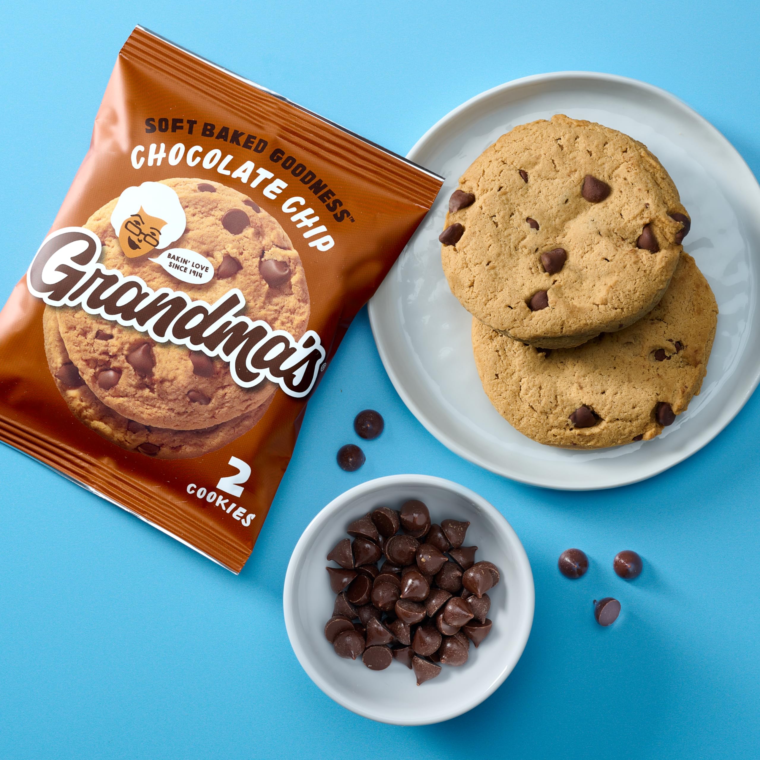 Grandma's cookies inside a packed lunch showing lunchtime convenience