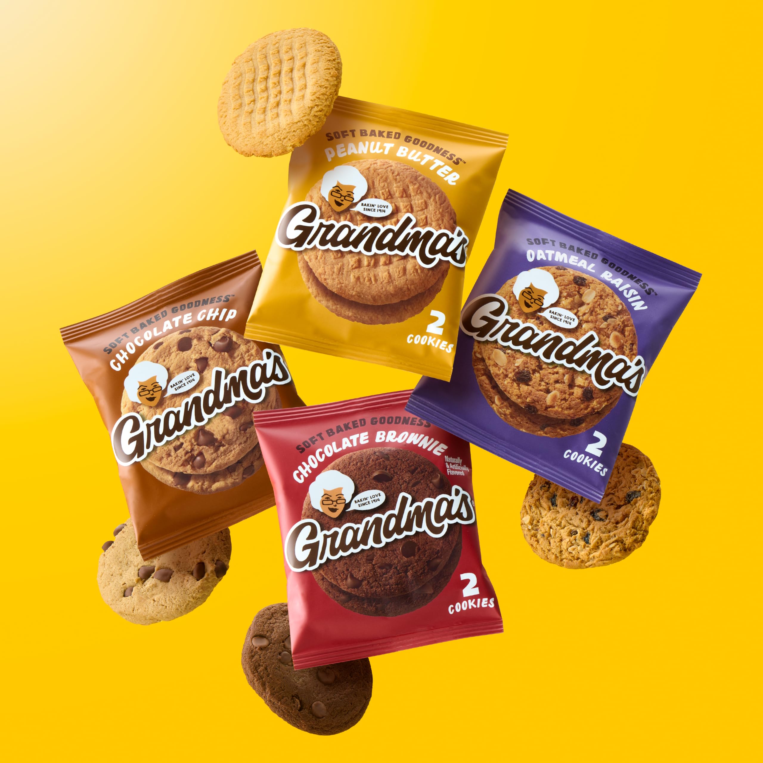 Grandma's single wrapped pack close-up showing easy grab-and-go convenience