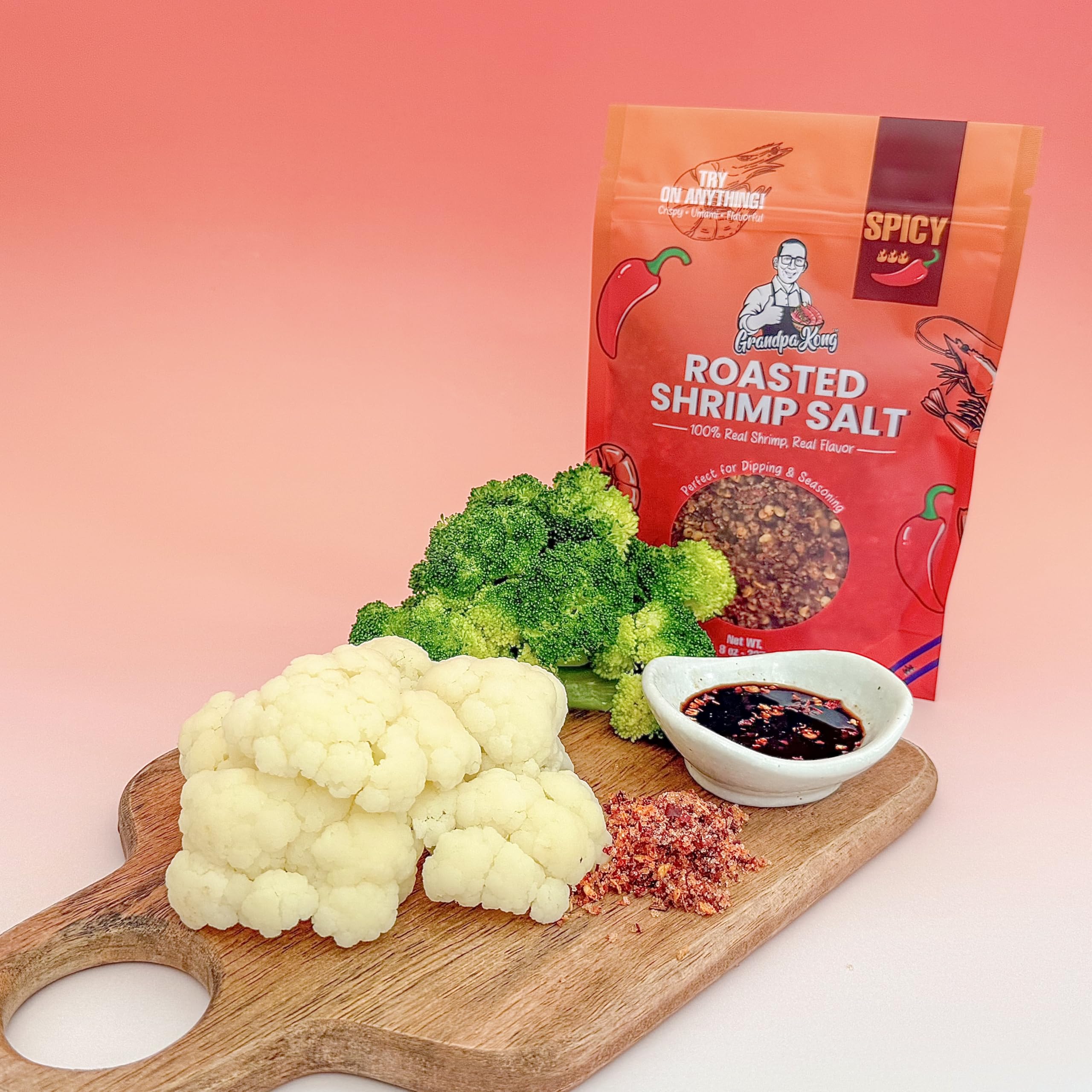 GrandpaKong back label with ingredients list and usage tips for confident cooking