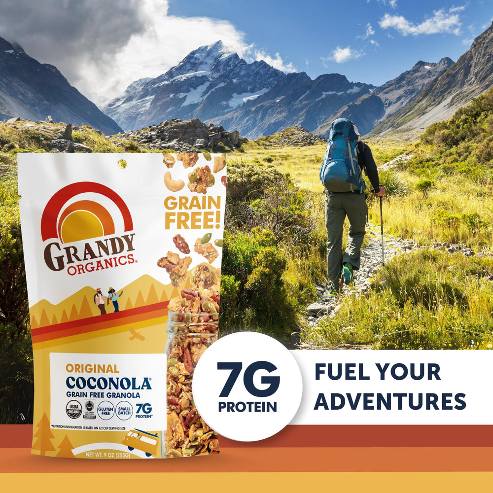 GrandyOats portion on scale showing serving size and nutritional control