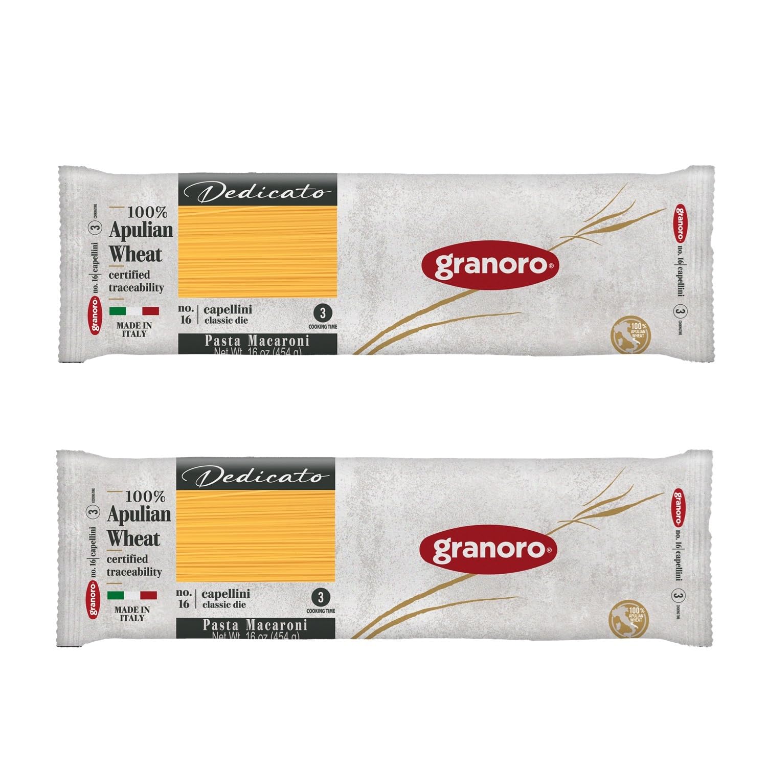 Granoro front packaging showing authentic Italian branding and product benefits