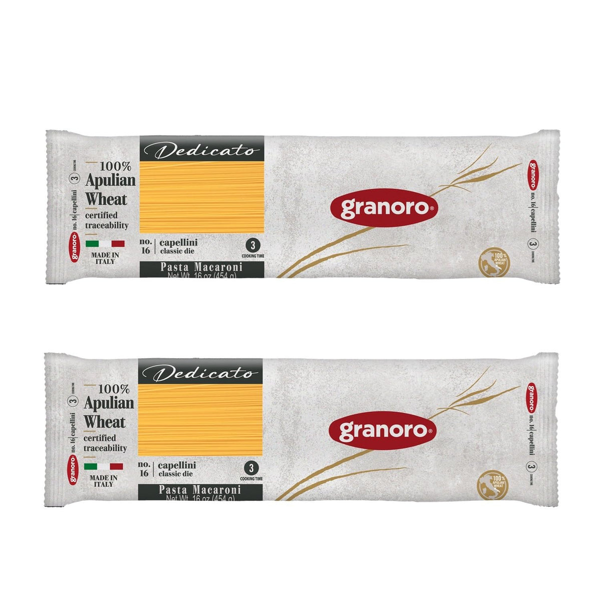 Granoro front packaging showing authentic Italian branding and product benefits