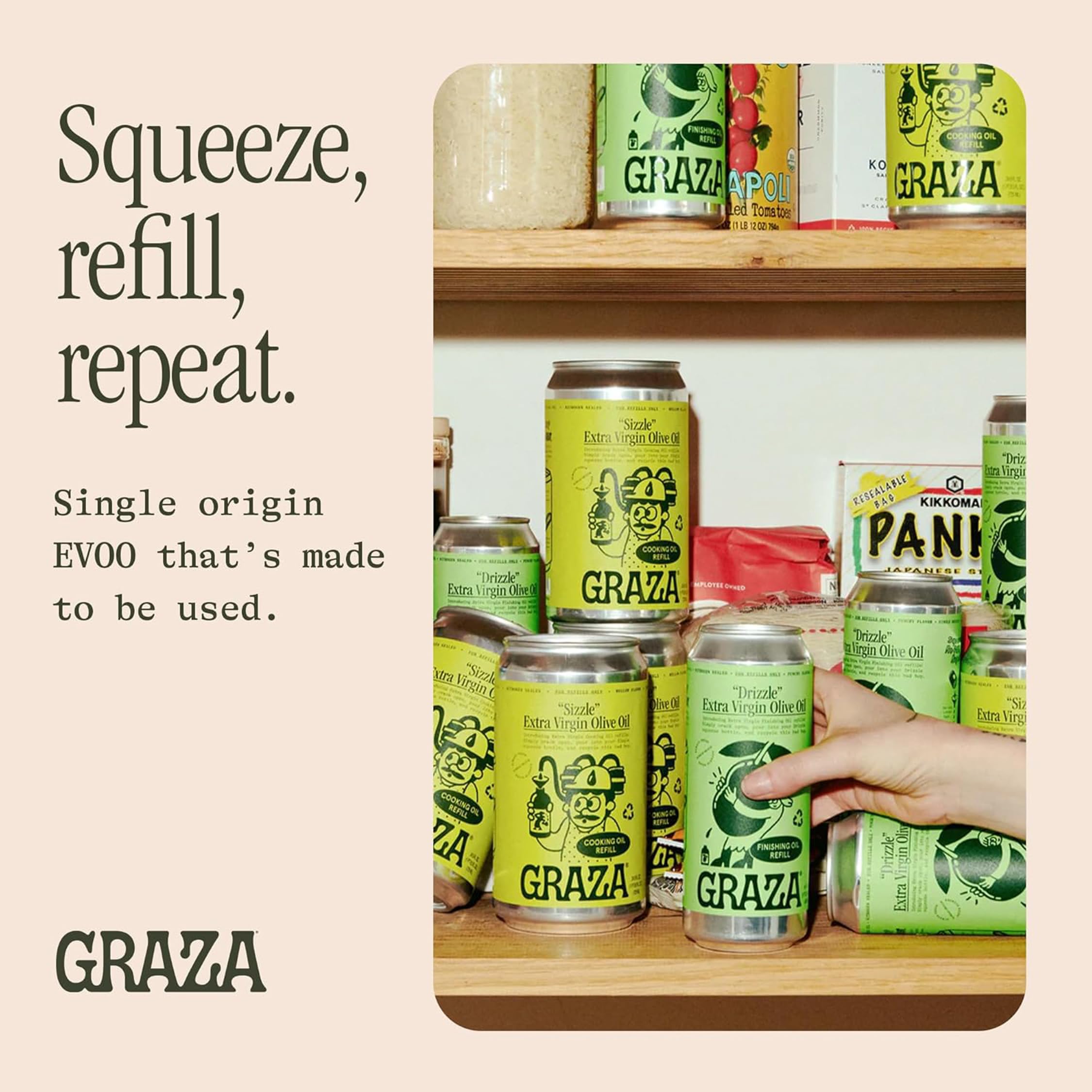 Graza can beside sheet-pan vegetables illustrating versatile everyday cooking