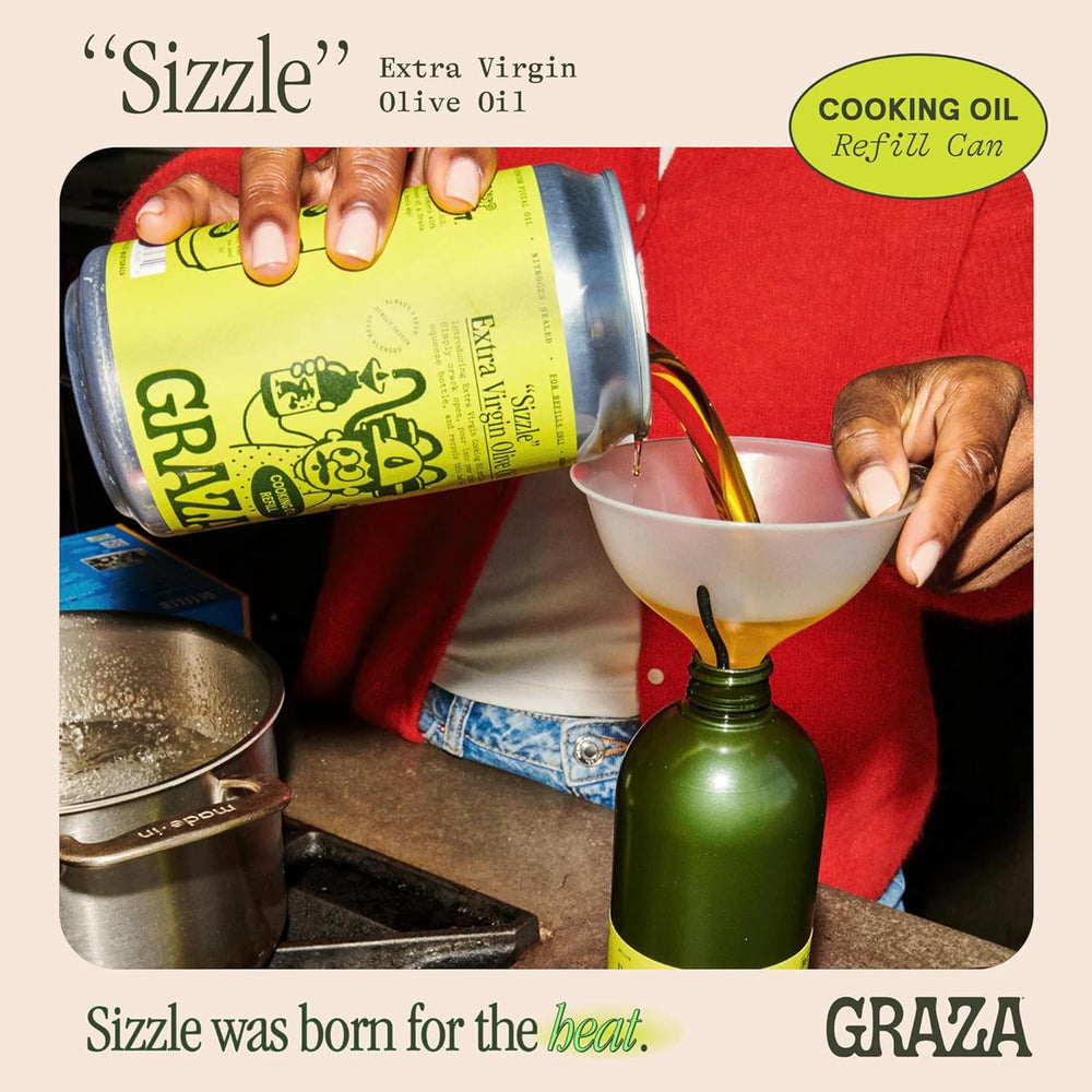 Graza refill can side view showing nitrogen seal and opaque protection benefits