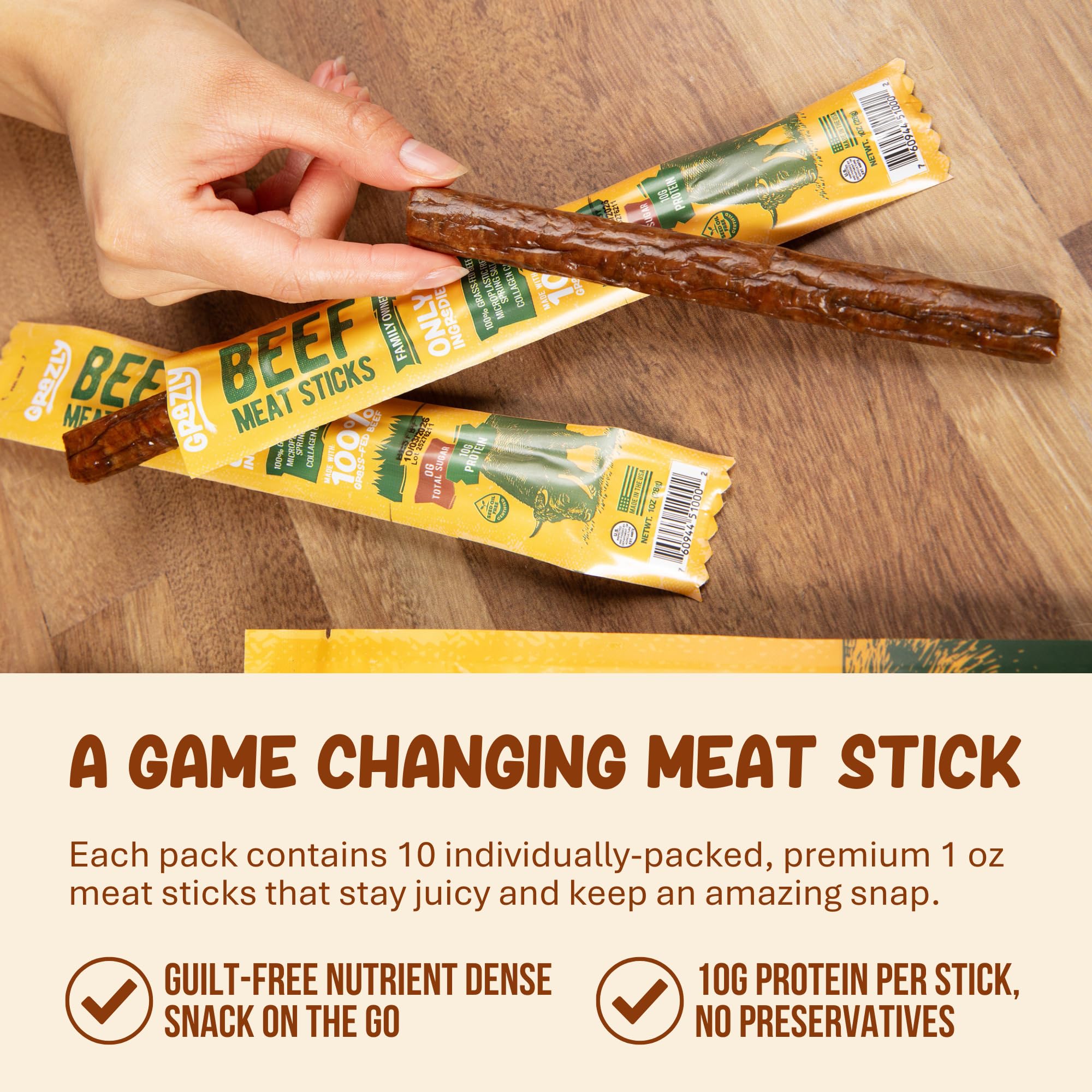 Grazly sticks inside a backpack demonstrating travel-ready convenience and long-lasting energy