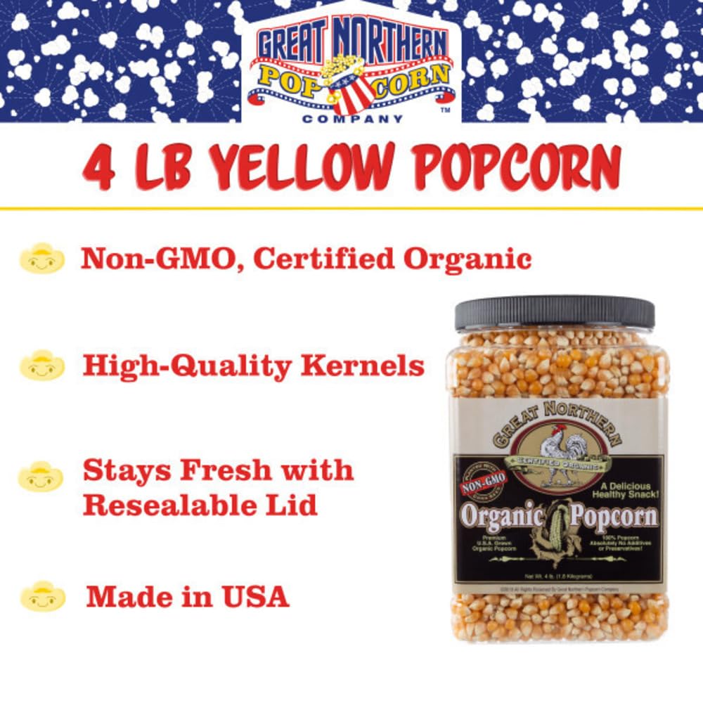 Great Northern close-up of yellow kernels texture, showing consistent size and quality