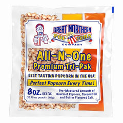Great Northern front packaging showing single 8oz packet, clear view and quick prep benefit