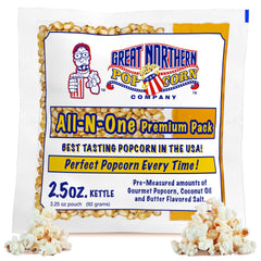 Great Northern front pouch packaging showing five clear premeasured packs for convenience