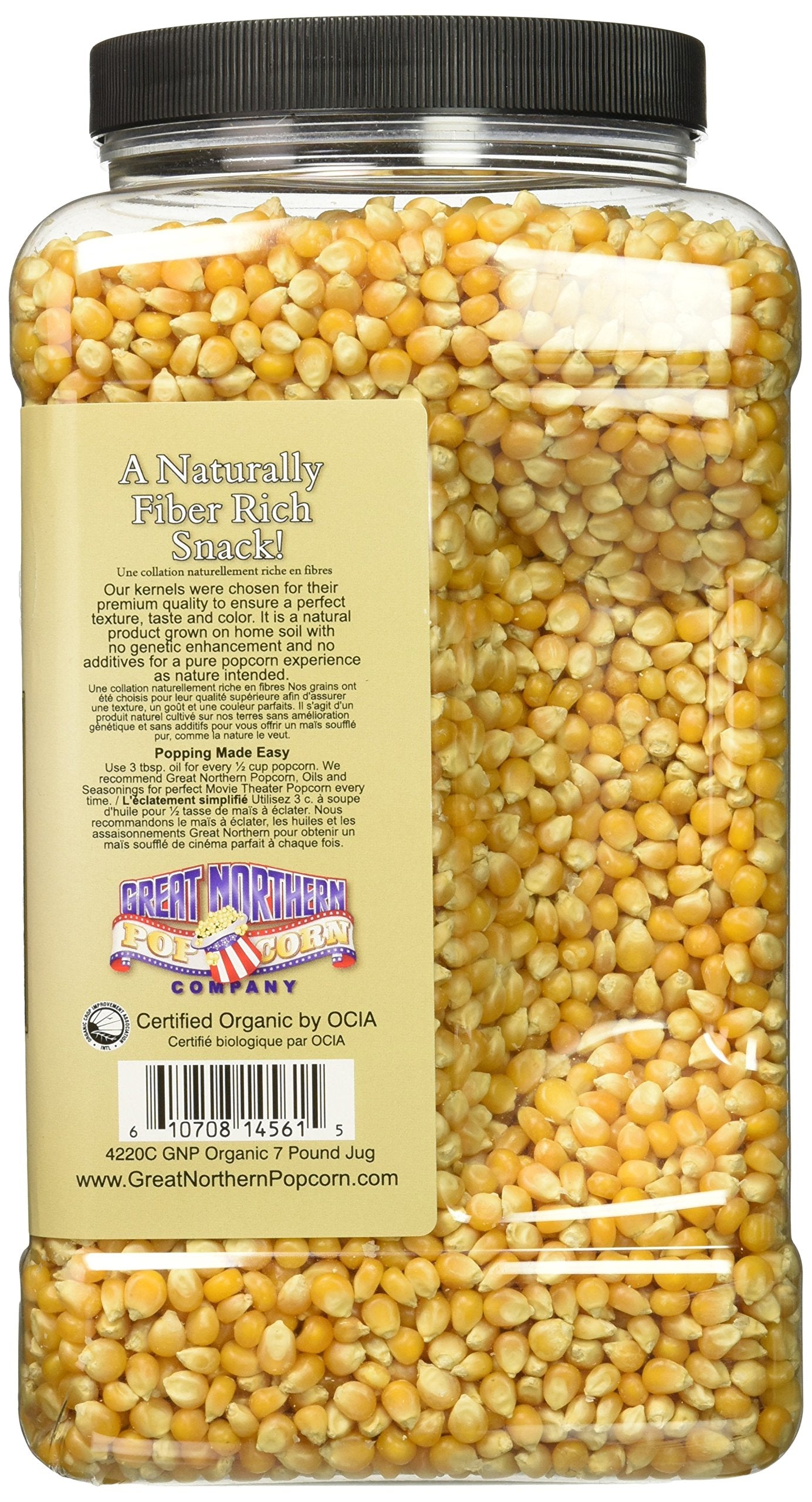 Great Northern close-up of yellow popcorn kernels highlighting fresh texture and consistent pop