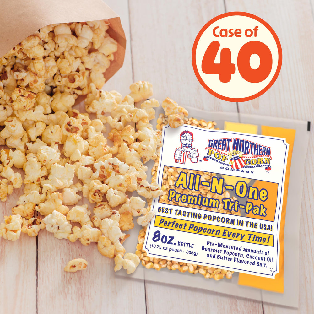 Great Northern close-up of popcorn kernels highlighting quality and consistent pop