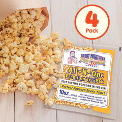 Great Northern popcorn machine kettle in action popping fresh theater-style popcorn