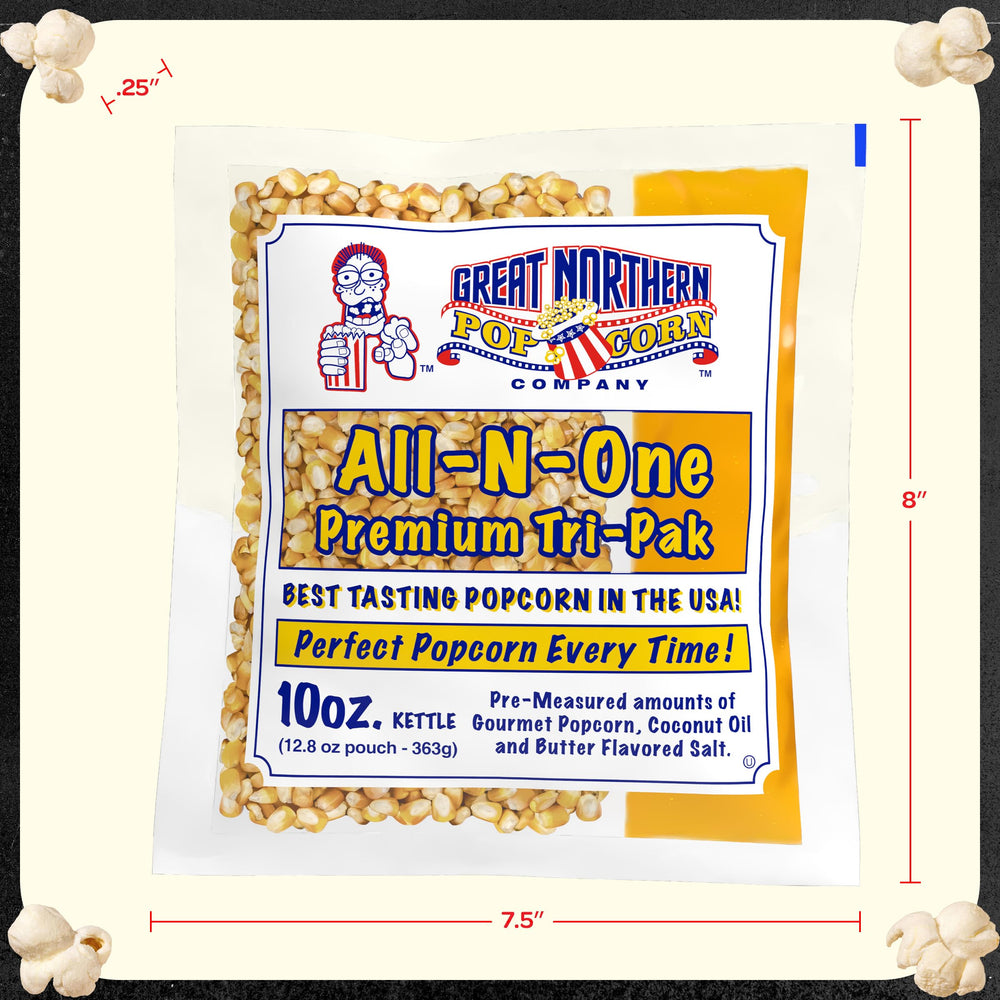 Great Northern open packet being poured into kettle, illustrating mess-free prep