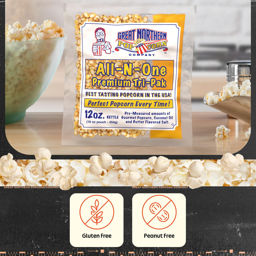 Great Northern popcorn popping in a 12oz kettle demonstrating even pop and mess reduction
