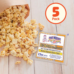 Great Northern popcorn machine in use with pack being poured for quick popping