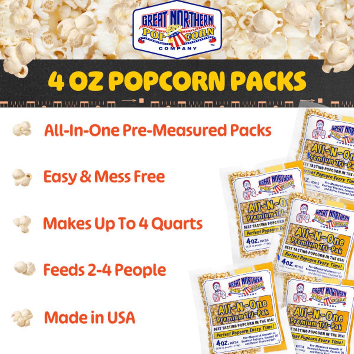 Great Northern popped popcorn in bowl showing fluffy theater-style results