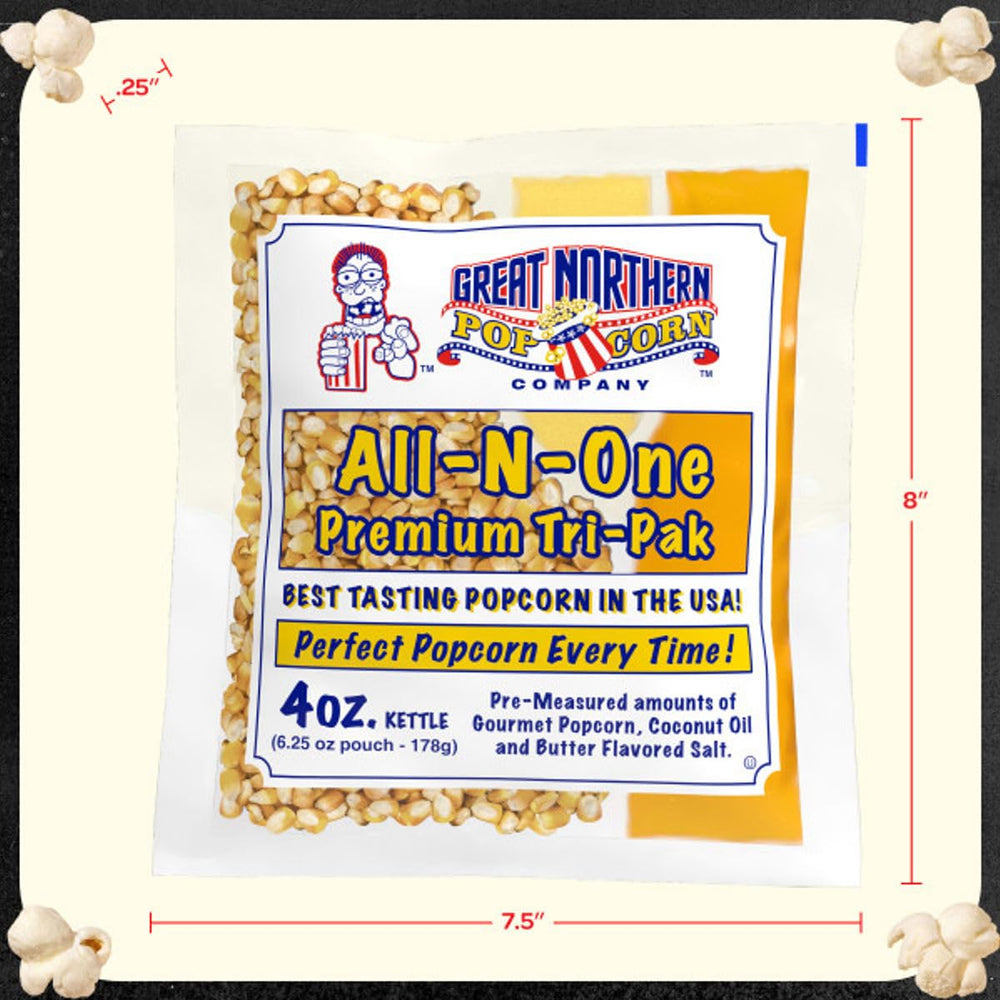 Great Northern packet beside ruler showing compact storage size