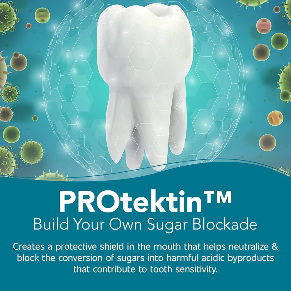 Great Oral Health OraProtecX crumbly tablet close-up showing dissolving texture