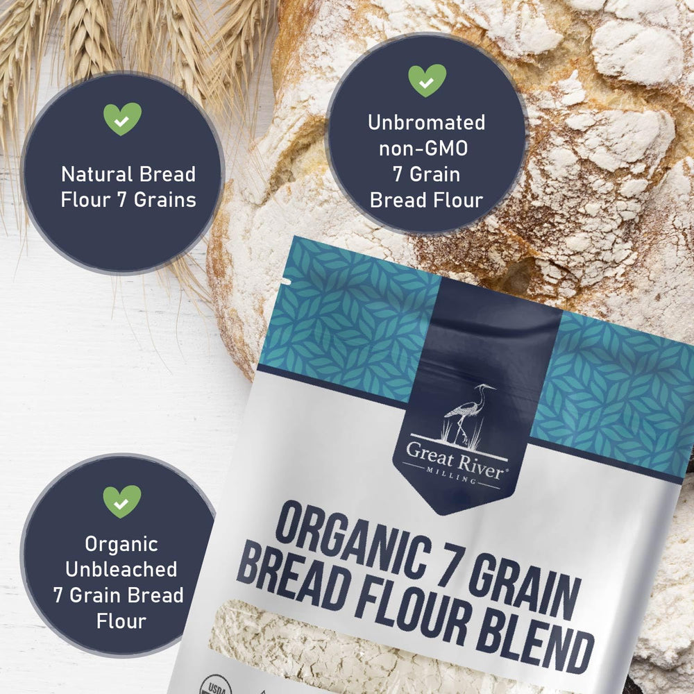 Great River Milling flour on a spoon highlighting texture for consistent dough hydration