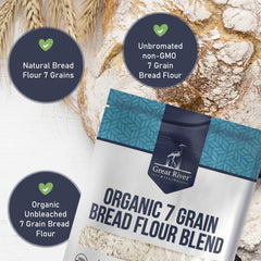 Great River Milling flour on a spoon highlighting texture for consistent dough hydration
