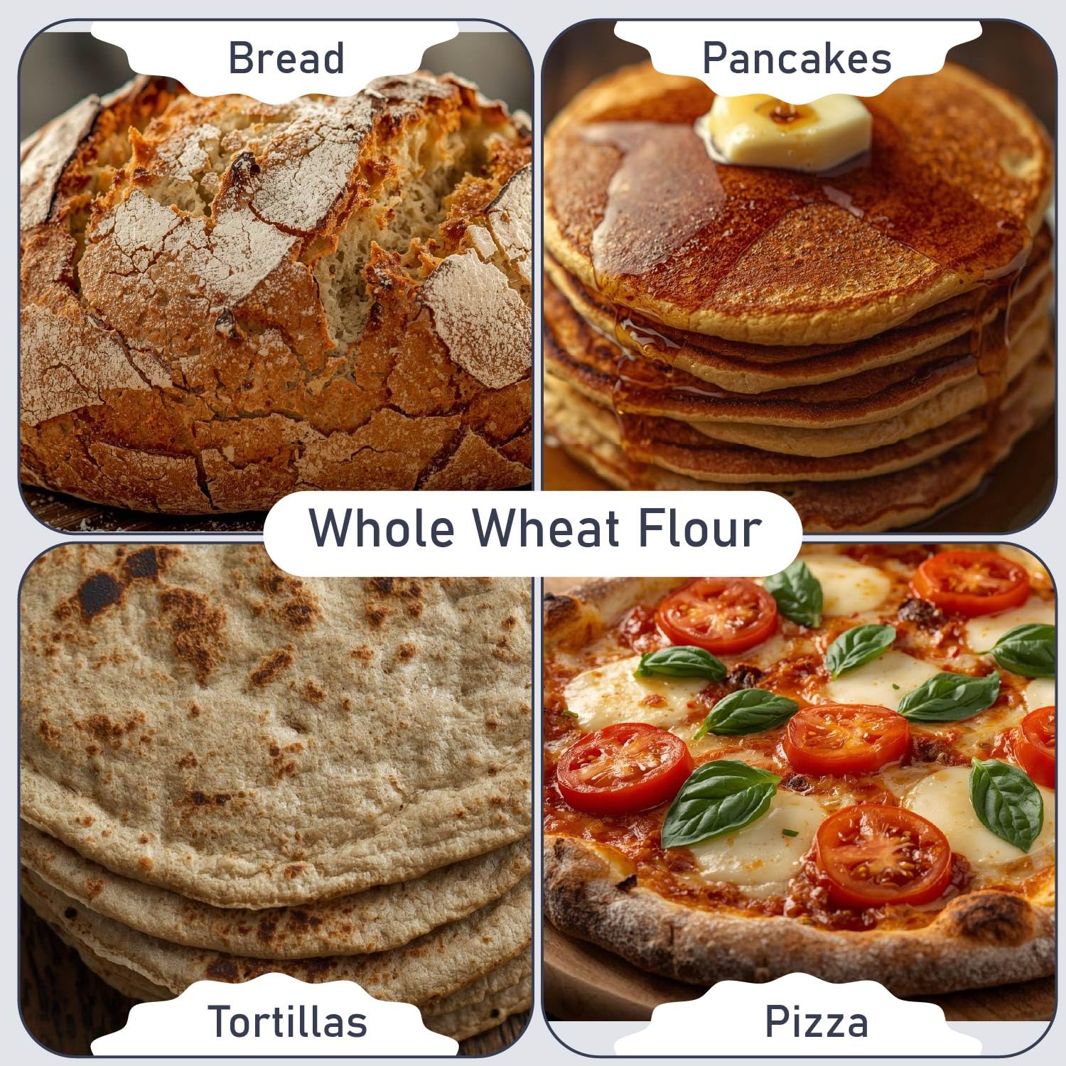 Rustic loaf baked from Great River Milling whole wheat flour, oven-rise and crust benefit