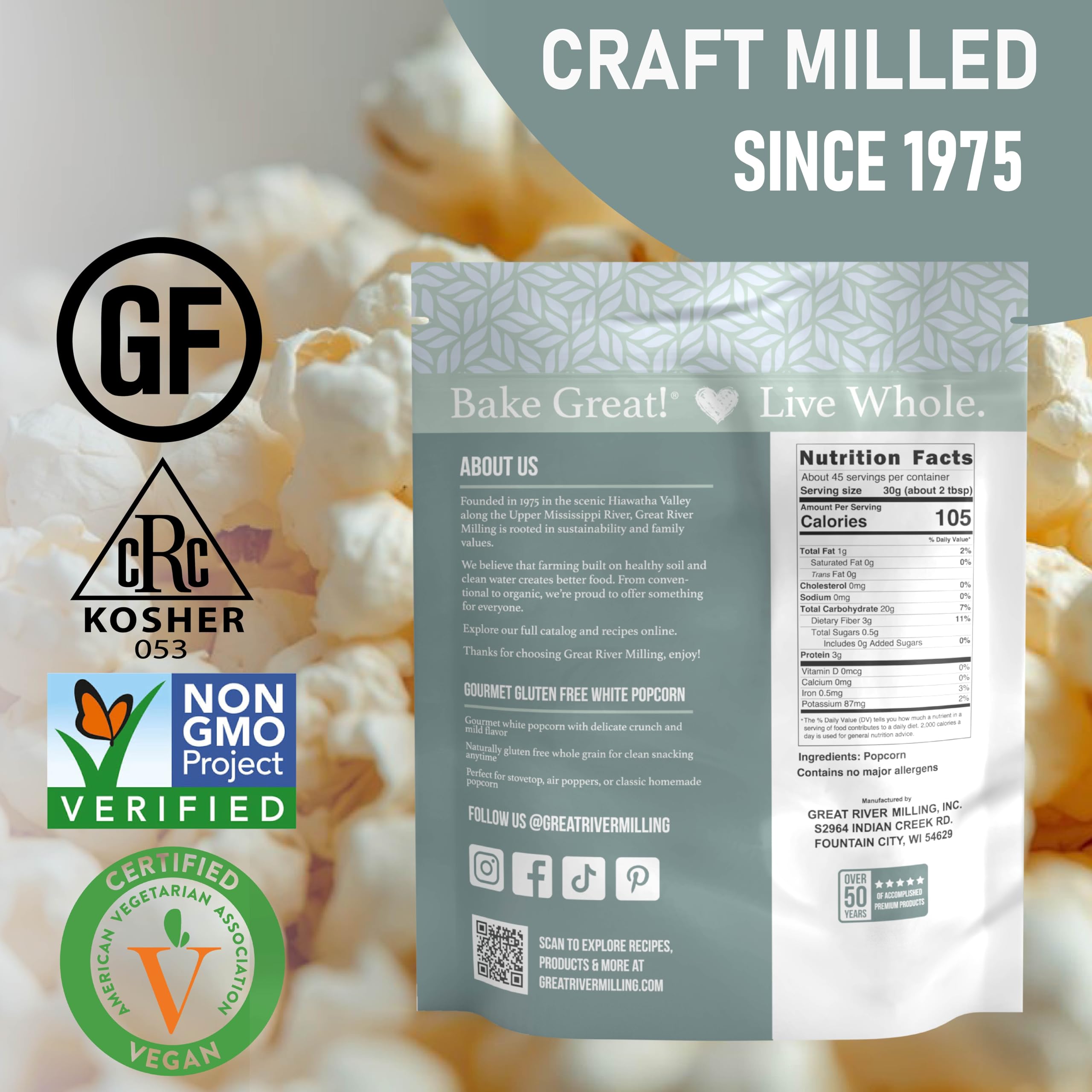 Great River Milling popcorn machine in use for event-scale popping