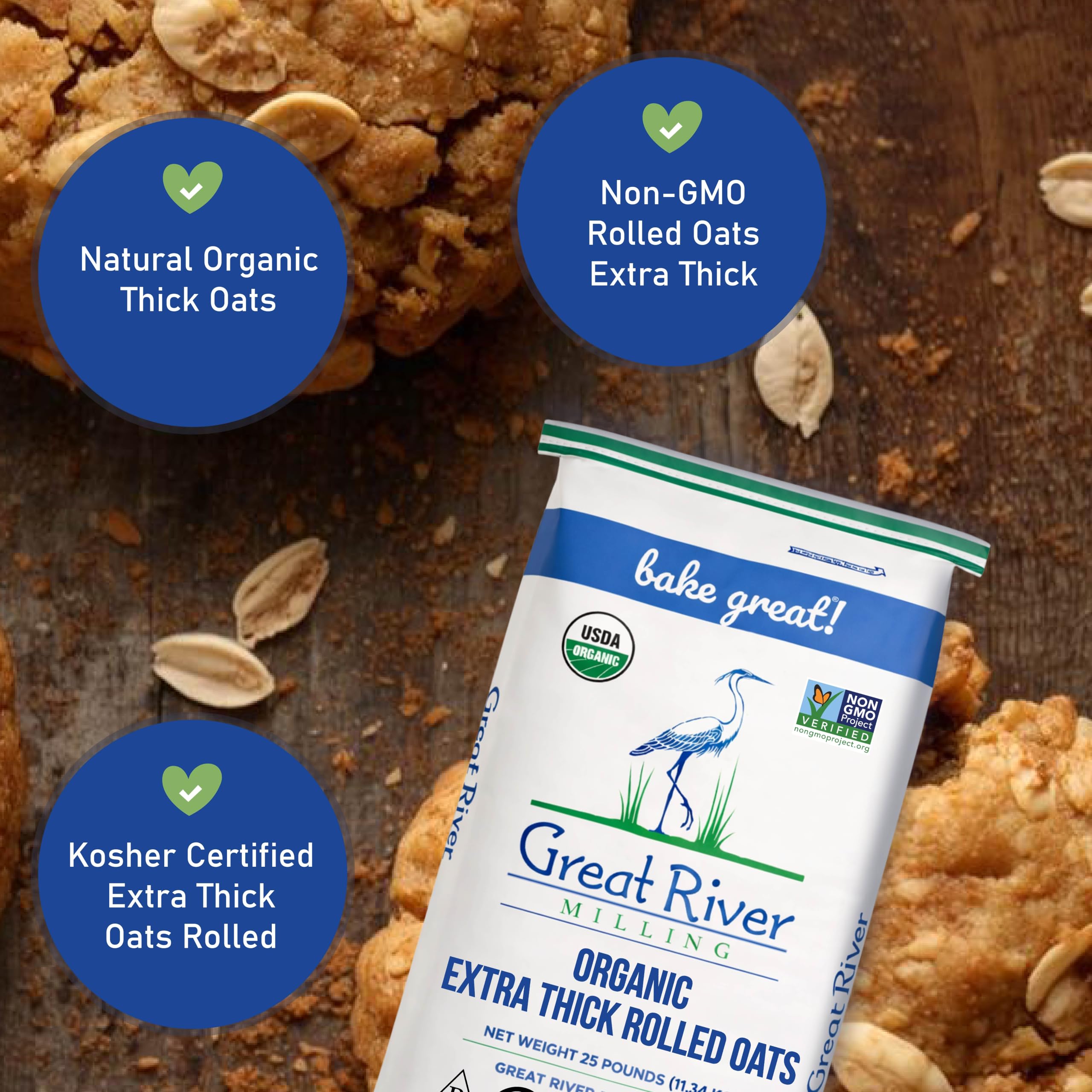 Great River Milling cooked oatmeal in bowl showing hearty chew and appeal