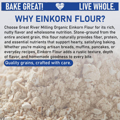 Great River Milling einkorn artisan bread loaf showing rustic crumb and flavor benefit