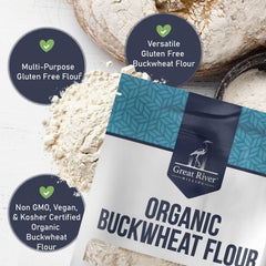 Great River Milling flour texture close-up displaying fine grind and consistent performance